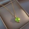Unbranded 14k Gold Swiveling Clover Pendant Necklace+Earri