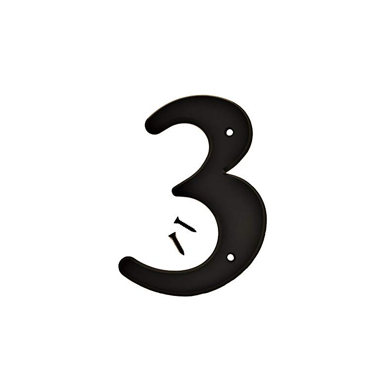 Hy-Ko 6" Plastic House Number, Modern Raised Numbers for Exterior