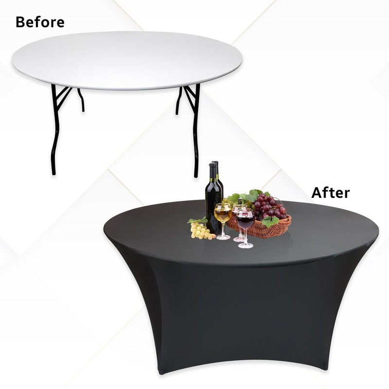 Trimming Shop Spandex Tablecloth 5ft Round Shape Dry Bar Stretchable