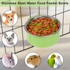 Reshiho Crate Dog Bowl,Removable Stainless Steel Kennel Water Hanging Food
