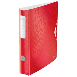 Leitz 180° Active WOW Quality Folder, A4, Slim, Rounded Spine, 6.5 cm Wide, Rubber Band Fastener, Lightweight Polyfoam, Plastic Folder, WOW Series, Blue, 11070026