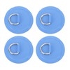 4PCS D Ring Patch PVC Round Shape Strong Stainless Steel