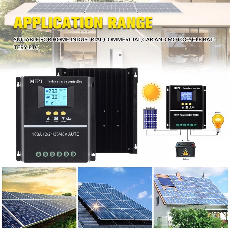 KEPEAK 60A/100A 12V/24V/36V/48 - 100A 12V/24V/36V/48V MPPT Charge Controller