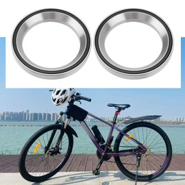 YINETTECH 2PCS Bike Headset Bearing Inner Diameter 34.1mm Outer Diameter 46.9mm Height 7mm 45°x45° ACB4545 Cycling Headset Bearing Silver
