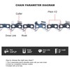 V-MODEST 3-Pack 6 Inch Chainsaw Chains Replacement 1/4" Pitch 37