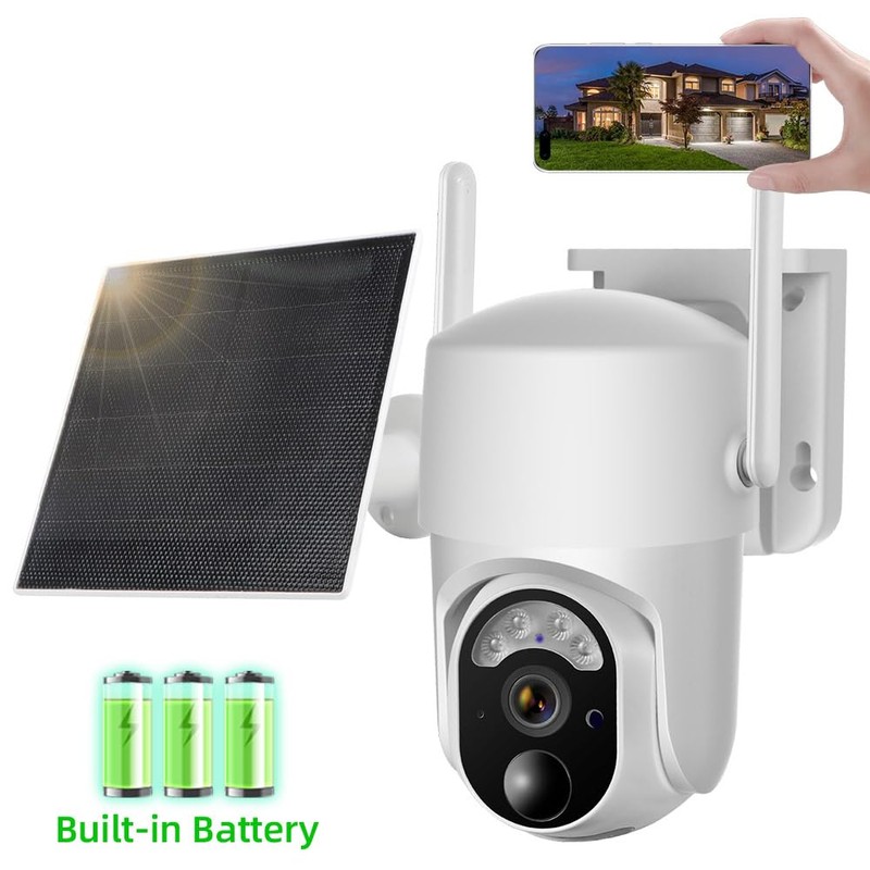 LSVISION WiFi Solar Camera, 1080P HD Outdoor Wireless Camera…
