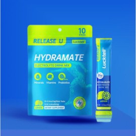 LuckTell Electrolyte Drink Mix with 6 Vitamins & Probiotics, Electrolyte Powder Packets to Support Hydration Fast Party Recovery, 10 On-The-Go Stick Packs
