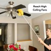 Evelots Ceiling Fan Blade Brush Cleaner - Long Extension Pole