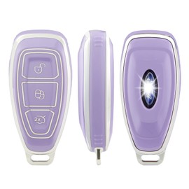 OFFCURVE Car Key Case Key Cover TPU Car Key Protective Cover 3 Buttons for Ford Fiesta Focus Kuga Fusion Mondeo Ecosport Explorer Edge Ranger C-Max