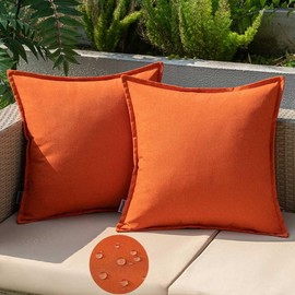 EMEMA Outdoor Cushion Weatherproof Cushion Cover Waterproof Sofa Cushion Waterproof Decorative Cushion 40 x 40 cm Cushion Covers Decorative Cushion Cover Made of Polyester Set of 2 for Garden Sofa