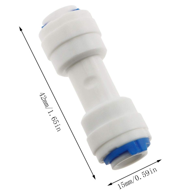 E-outstanding 5-Pack RO Water System Equal Straight 1/4" Plastic Quick