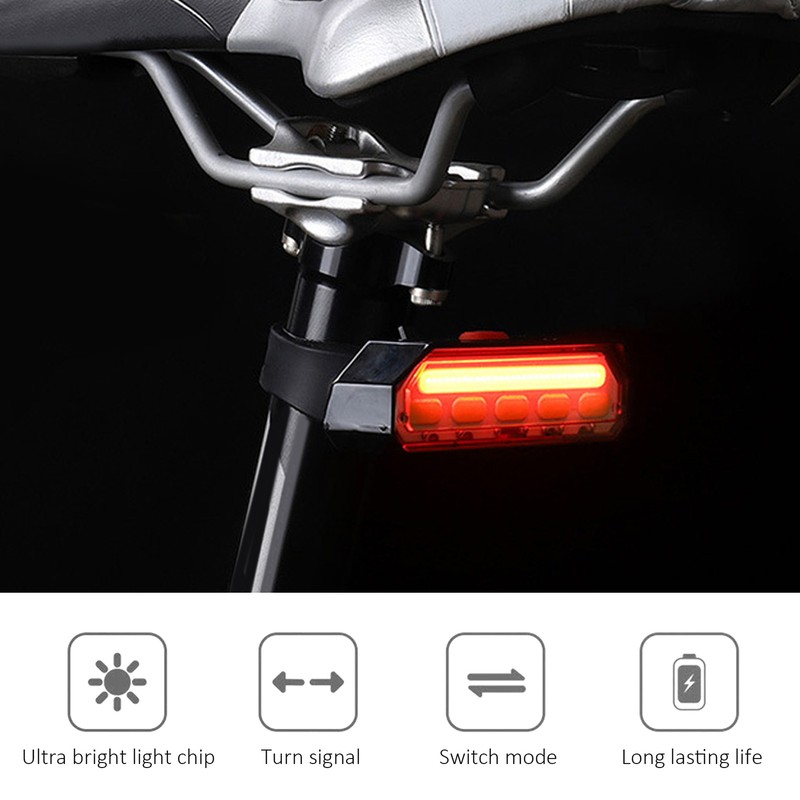 GUB Wireless Remote Bicycle Taillight USB Charging Warning Light Turn