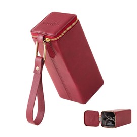 cloudever Sunglasses Travel Case Organizer Hangable for Men Women, Eyeglasses Foldable Storage Organizer(Ancora Red)