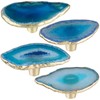 KYEYGWO Pack of 4 Irregular Agate Slices Furniture Knobs, Polished