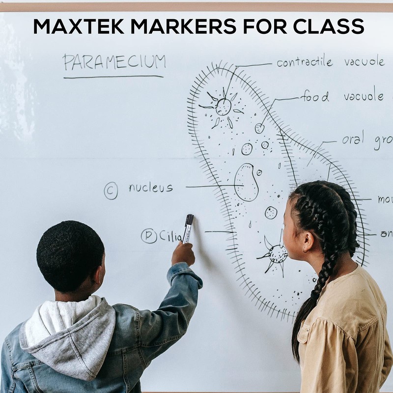 maxtek Whiteboard Pens Markers All Black Dry Erase Pens for