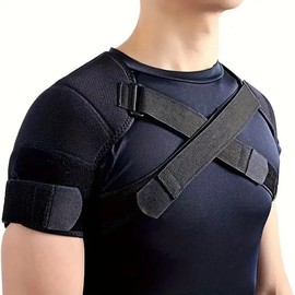 BYVCUI shoulder brace Double Shoulder Support Shoulder Wrap Protector,shoulder supports & immobilizers adjustable Sports shoulder support Unisex Relief of shoulder injuries, tendonitis (2XL/3XL)