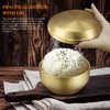 4Pcs Stainless Steel Rice Bowl with Lid 4.7In, 13 oz