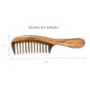 Peine de madera Louise Maelys con dientes anchos para cabello