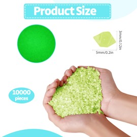 Yuqilin Luminous Stones, Pack of 10,000 Decorative Stones, Garden Luminous Stones, Garden Pebbles, Fluorescent Stones, Vases, Decoration, Pond Decoration, Aquarium, Fountain Decoration (Yellow)