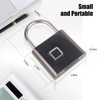 KENRONE Keyless Portable USB Charging Fingerprint Lock,Smart Padlock Quick Unlock