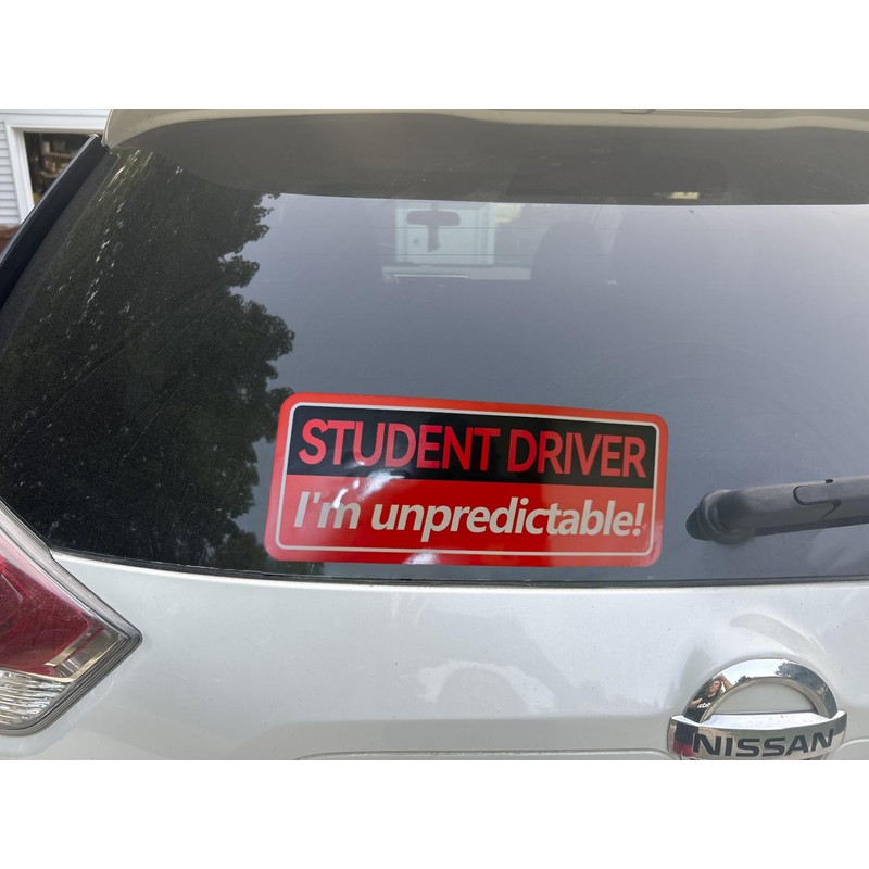 Non-Magnetic Student Driver Stickers - Removable Student Driver Stickers, Safe