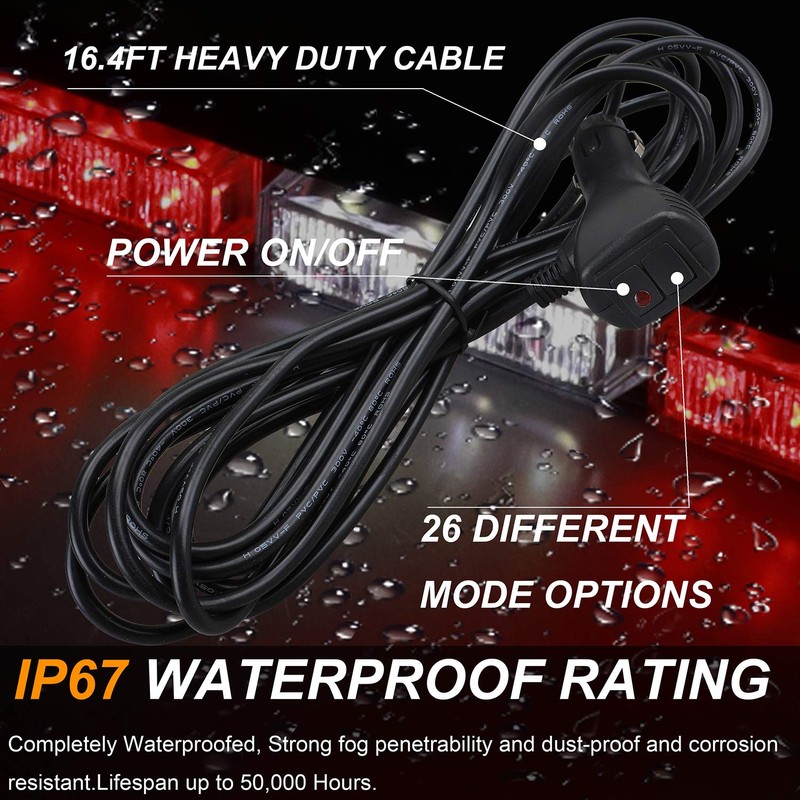 ASPL 36" 32LED Traffic Advisor Light Bar Warning Emergency Strobe