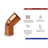 Supply Giant DDTG0012 Street elbow with 45 degree turn, 1/2,