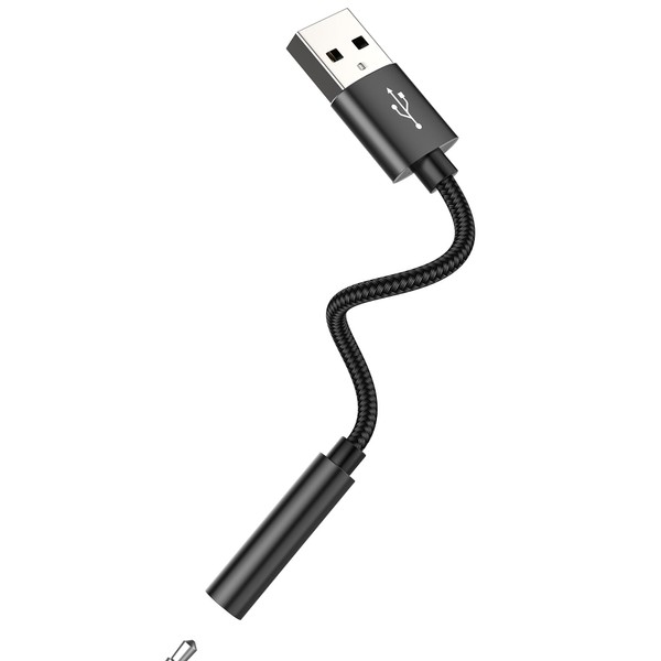 3.5mm to USB Adapter Audio Jack AUX Headphone Sound Cable