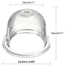 Go-Cheers 5 Pack Transparent Silicone Dowel Primer Bulbs Compatible with Homelite, Echo, Stihl, Robi, Zama, Pouland Carburetor Primer Bulbs for String Trimmer Replacement Parts