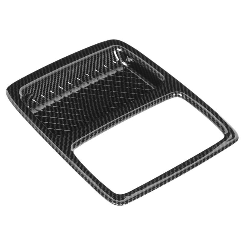 Carbon Fiber Style Rear Seat Water Cup Holder Frame Trim