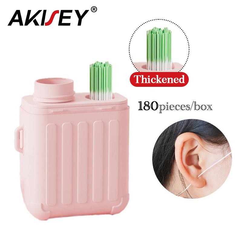 AKIESY Ear Hole Cleaning Thread, Peach-Scented Deodorizing Ear Cleaning Solution,