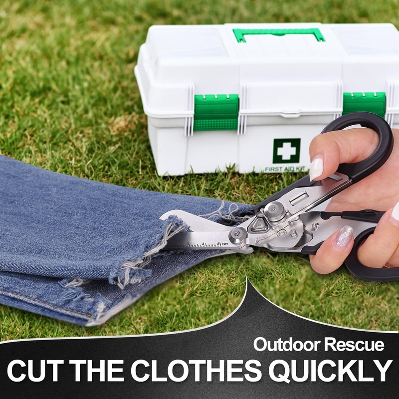 Trauma Shears 6 in1,Outdoor Camping Tools,Trauma Shears Foldable,Emergency Shears,Multi-function Shears,with