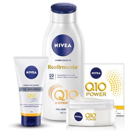 Kit Antiarrugas Nivea Crema Corporal Reafirmante Q10 para Piel Normal, 400ml  Crema para Manos Antiarrugas con Coenzima Q10 y Filtros UV, 75ml  Nivea 