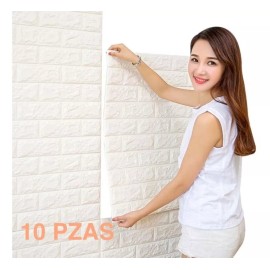 Liven Home & Decor Papel Tapiz 3d Vinilo Ladrillo Pared Adherible Con Textura