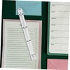 Operitacx 1 Set Metal Binder Binder Rings Folder with Pockets