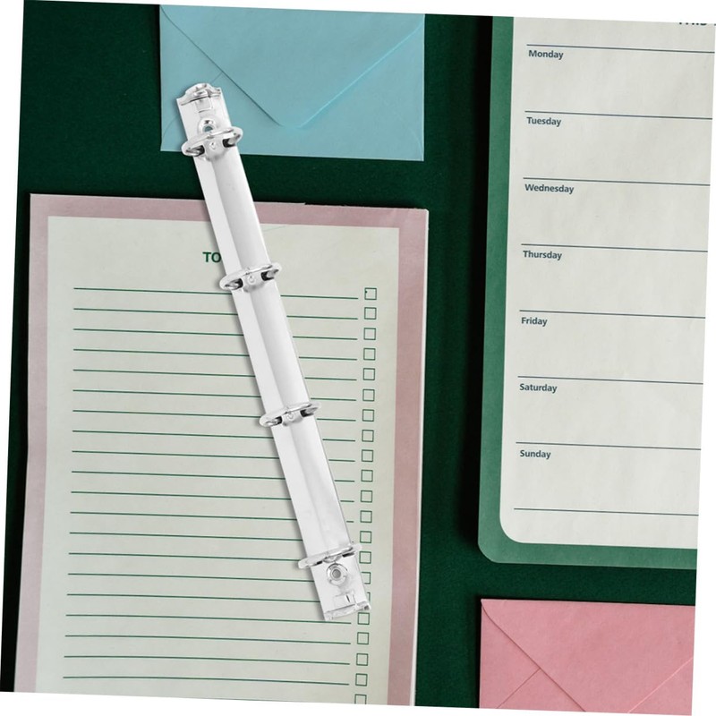 Operitacx 1 Set Metal Binder Binder Rings Folder with Pockets