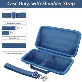 Khanka for JBL Charge 6 Portable Bluetooth Speaker Hard Travel Carrying Storage Case with Shoulder Strap,Case Only (Blue)