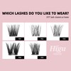 Higu clace Lash Clusters, 72pcs D curl Lashes Extension 10-16mm,