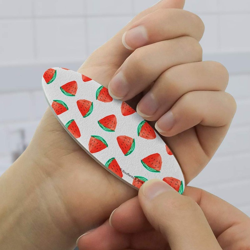 Watermelon Slices Summer Pattern Double-Sided Oval Nail File Emery Board