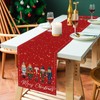 Christmas Table Runner, 33x183cm Red Linen Table Runner Christmas Nutcracker