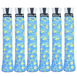 Alien Pros Tennis Racket Grip Tape (6 Grips) – Tac Moisture Feel Tennis Grip – Tennis Overgrip Grip Tape Tennis Racket – Wrap Your Racquet for High Performance (6 Grips, Black Clouds)