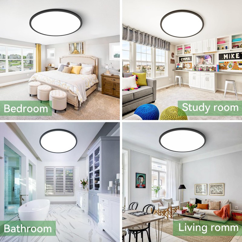 hepside 15.8INCH 2Pack Big Dimmable Flush Mount Ceiling Light Fixture