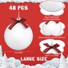 PullCrease 48 Pack 3.15 Inch Blank White Christmas Ball Ornaments