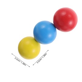 BESPORTBLE 3 Pcs Kids Croquet Ball: Wooden Round Ball Replacement Croquet Balls Outdoor Lawn Game for Family Bonding Easy Setup Promotes Healthy Growth