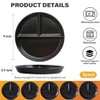 LRUUIDDE (5 Pack) Portion Control Plate for Balanced Eating, 9"