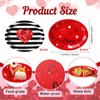 Havawish 100 Pcs Valentine Oval Paper Plates Bulk Heart Dinner