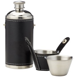 Relags hunting flask with 2 mugs – Black 7oz Hip Flask Giftboxed