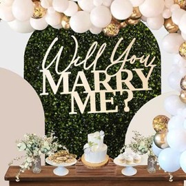 Wooden Wedding Proposal Sign, Will You Marry Me for Backdrop,Engagement Sign for Proposal Decorations,Marriage Proposal Decor,Popped The Question