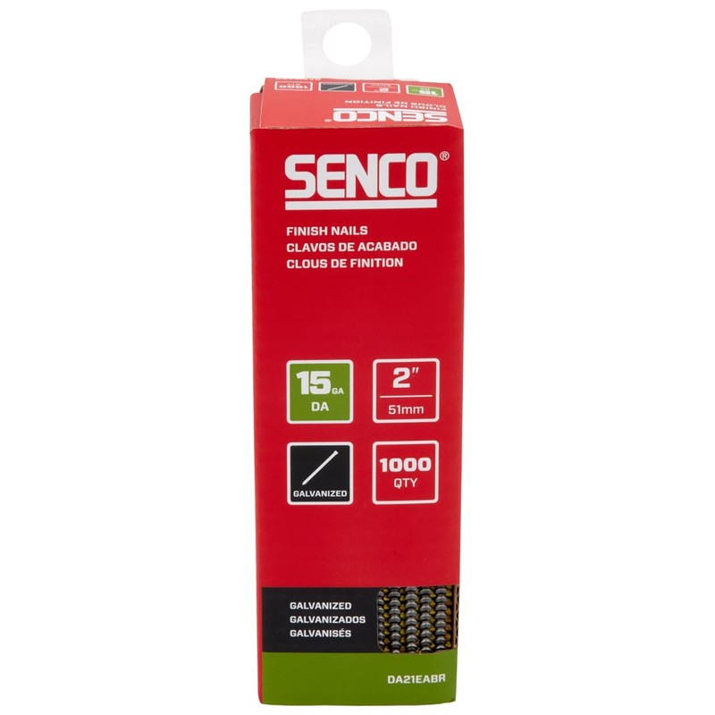 SENCO DA21EABR 2" 15 Gauge Angled Finish Nails, Galvanized Finish
