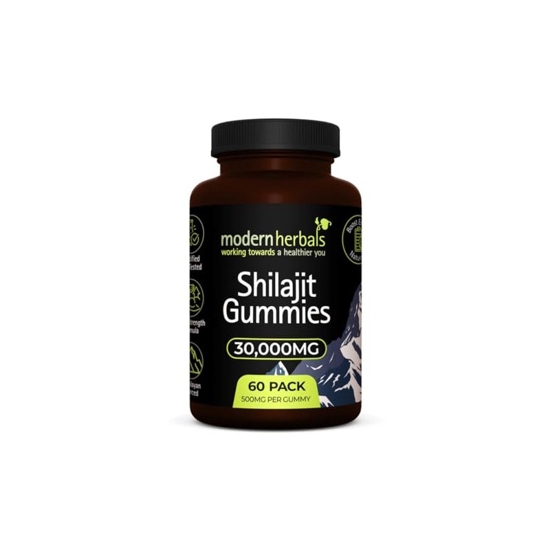 modern herbals Shilajit Gummies 1,000mg per Serving, 30 Days Supply
